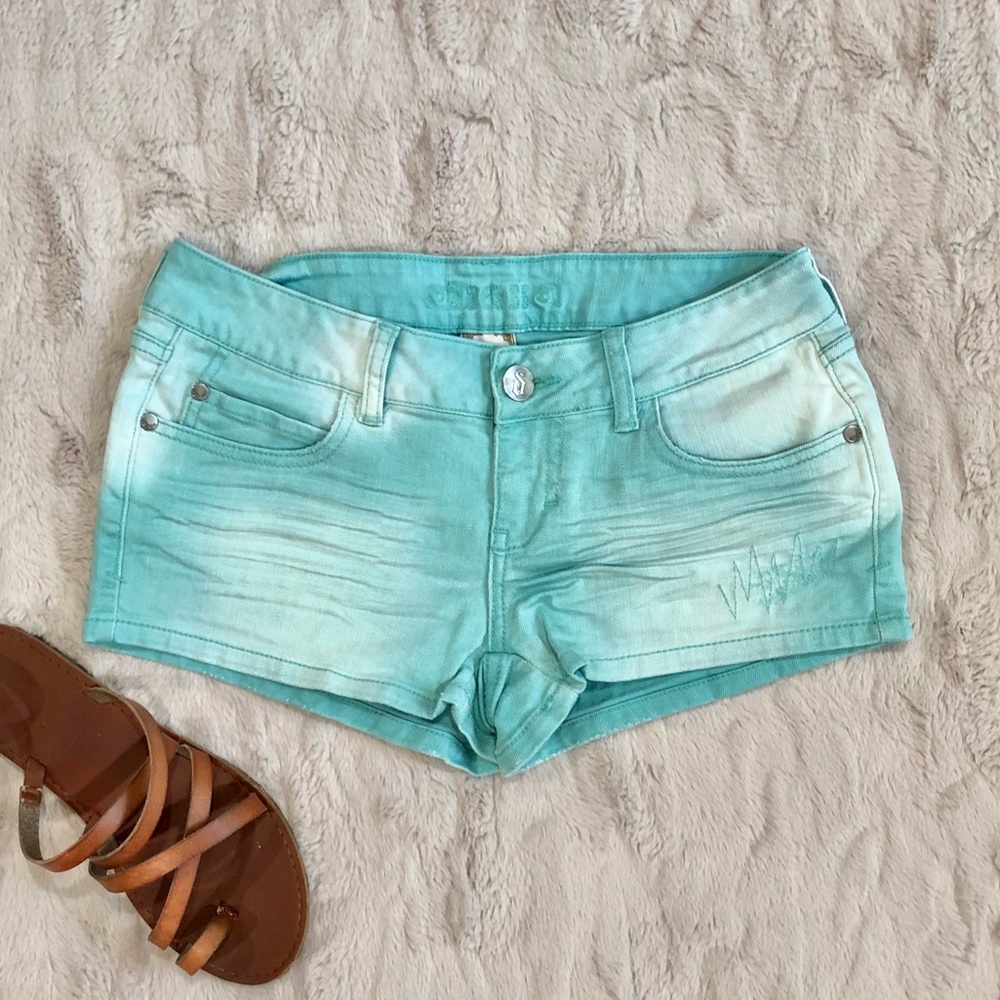 Degree Turquoise Jean Shorts
